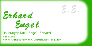 erhard engel business card
